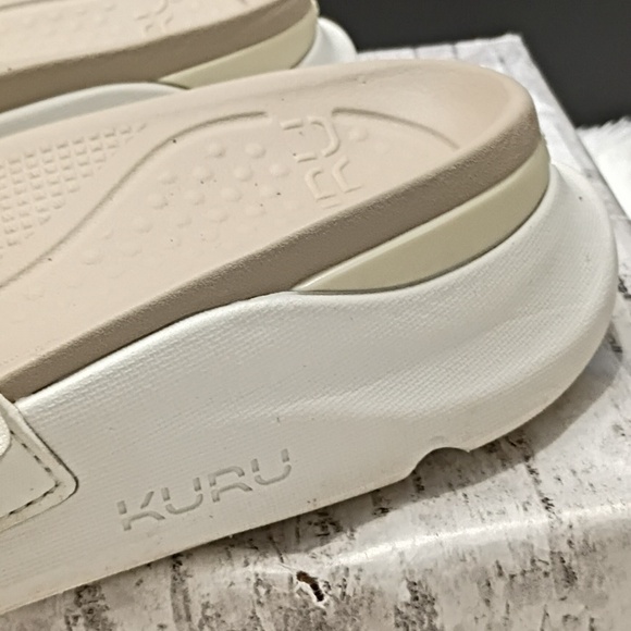 KURU Moment Cream Arch supportive premium recovery slide Sandals Arch Support - Picture 9 of 15